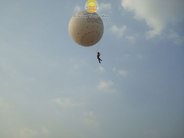 White Big Fireproof dan Waterproof Printed Inflatable Helium Balloon dengan sistem Lighting