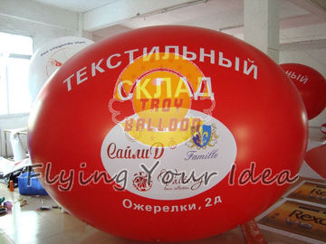 Balon Oval Inflatable Big Red dengan percetakan digital penuh untuk acara Sporting