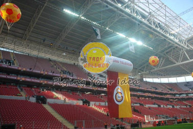 Custom Custom Inflatable Advertising Cylinder Mencetak Balon Helium untuk hari perayaan